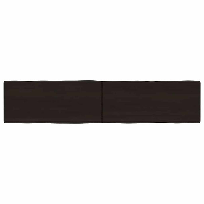 Blat masă, 180x40x(2-4) cm, maro, lemn tratat contur organic WALTI
