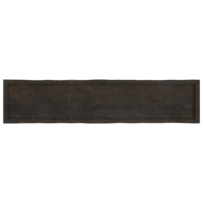 Blat masă, 180x40x(2-4) cm, maro, lemn tratat contur organic WALTI