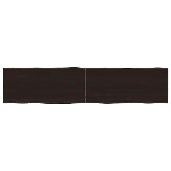 Blat masă, 180x40x(2-6) cm, maro, lemn tratat contur organic WALTI
