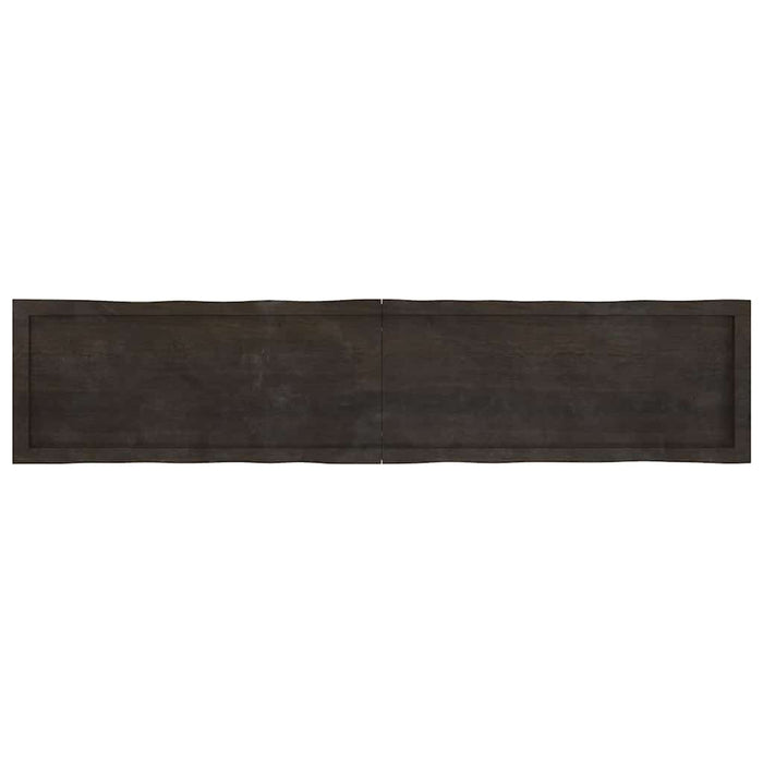 Blat masă, 180x40x(2-6) cm, maro, lemn tratat contur organic WALTI