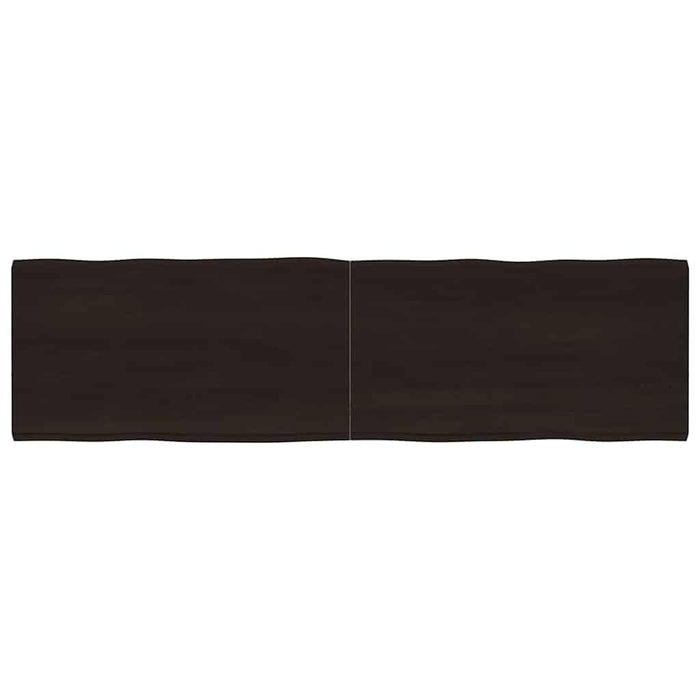 Blat masă, 180x50x(2-4) cm, maro, lemn tratat contur organic WALTI