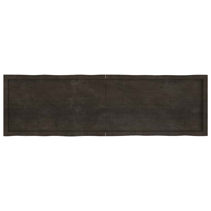 Blat masă, 180x50x(2-4) cm, maro, lemn tratat contur organic WALTI