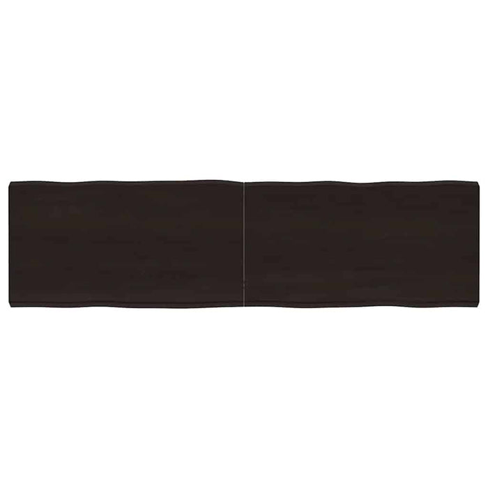 Blat masă, 180x50x6 cm, gri, lemn stejar tratat contur organic - WALTI WALTI