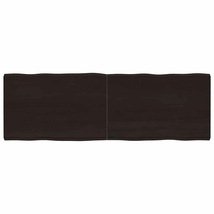 Blat masă, 180x60x6 cm, gri, lemn stejar tratat contur organic - WALTI WALTI