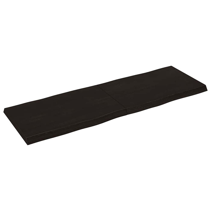 Blat masă, 180x60x6 cm, gri, lemn stejar tratat contur organic - WALTI WALTI