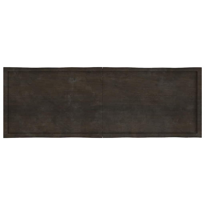Blat masă, 180x60x6 cm, gri, lemn stejar tratat contur organic - WALTI WALTI