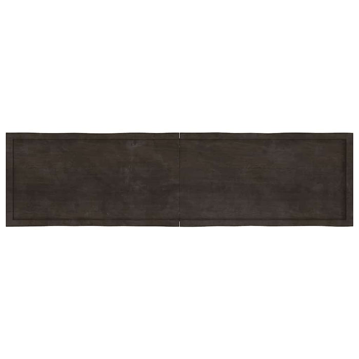 Blat masă, 200x50x4 cm, gri, lemn stejar tratat contur organic - WALTI WALTI