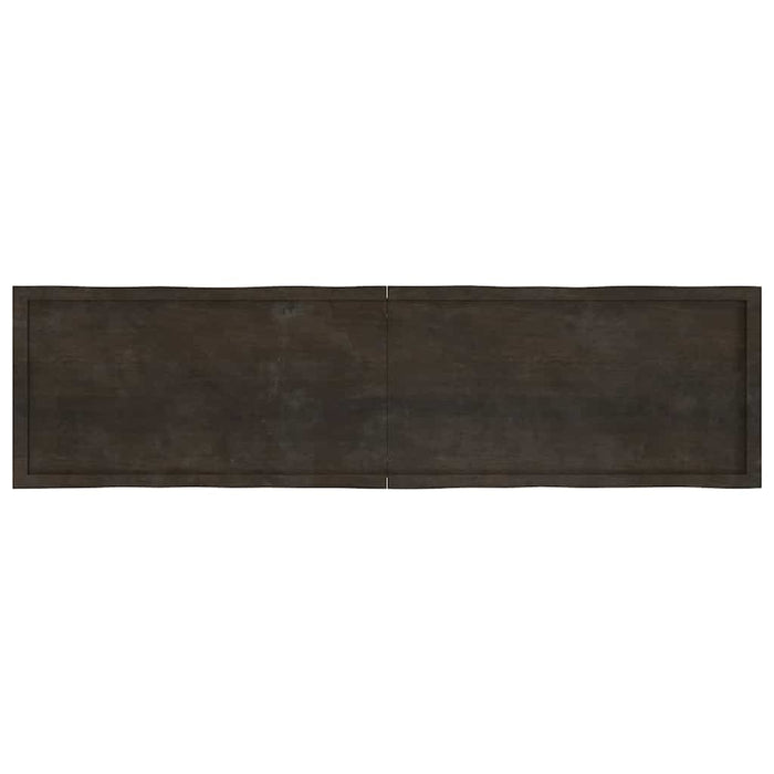 Blat masă, 200x50x6 cm, gri, lemn stejar tratat contur organic - WALTI WALTI