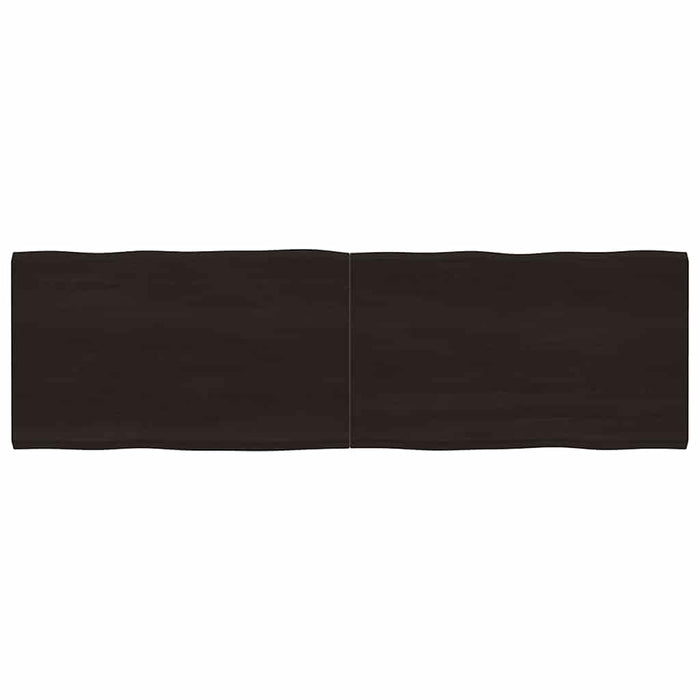 Blat masă, 200x60x4 cm, gri, lemn stejar tratat contur organic - WALTI WALTI