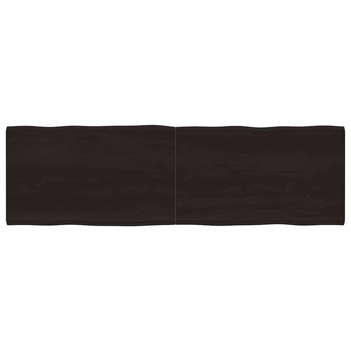 Blat masă, 200x60x6 cm, gri, lemn stejar tratat contur organic WALTI