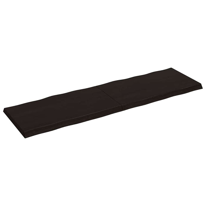 Blat masă, 200x60x6 cm, gri, lemn stejar tratat contur organic WALTI