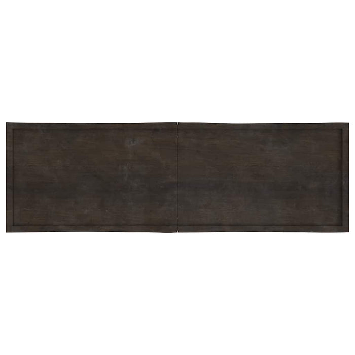 Blat masă, 200x60x6 cm, gri, lemn stejar tratat contur organic WALTI