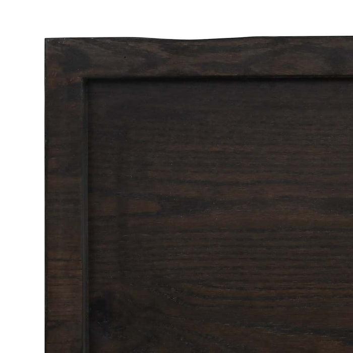 Blat masă, 200x60x6 cm, gri, lemn stejar tratat contur organic WALTI