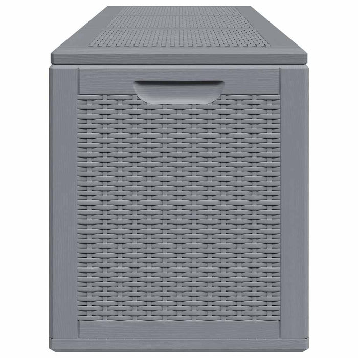 Cutie de depozitare pentru grădină, gri, 270 L, PP ratan - WALTI WALTI
