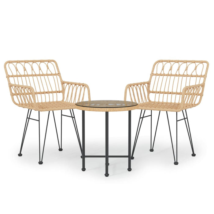 Set mobilier de grădină, 3 piese, poliratan - WALTI WALTI