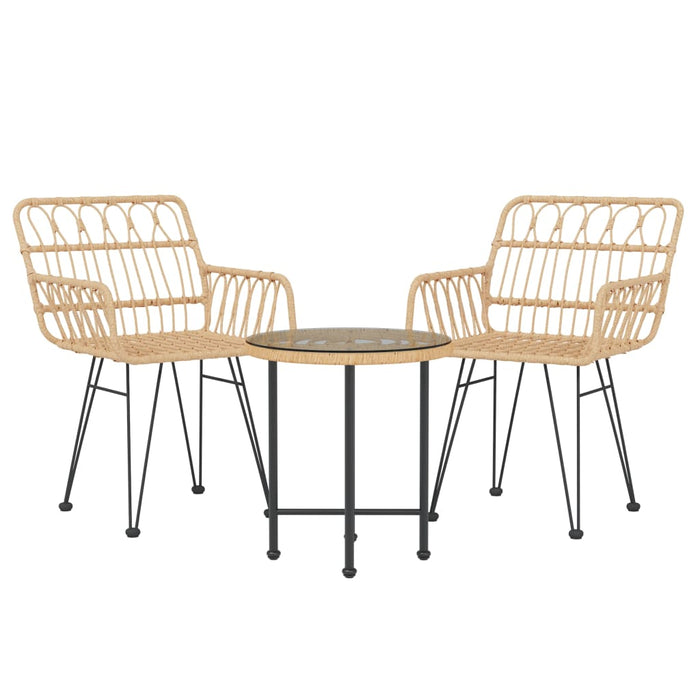 Set mobilier de grădină, 3 piese, poliratan - WALTI WALTI