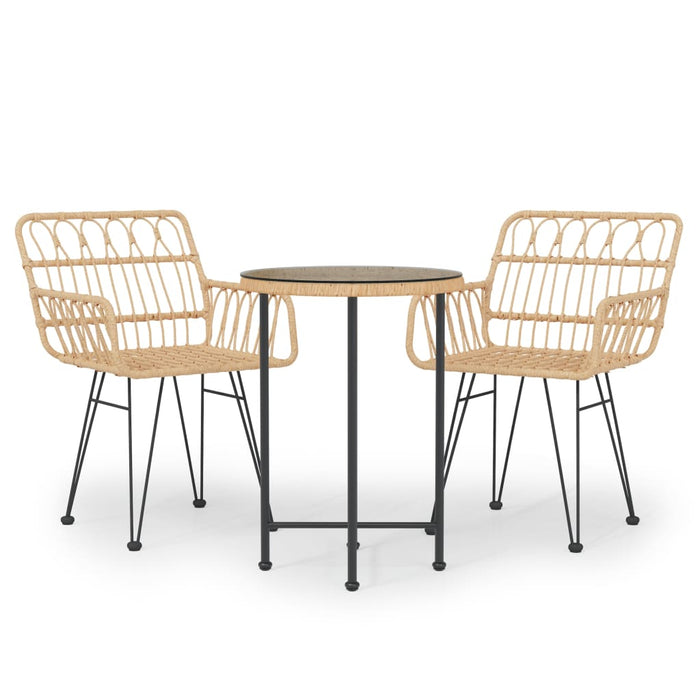 Set mobilier de grădină, 3 piese, poliratan - WALTI WALTI