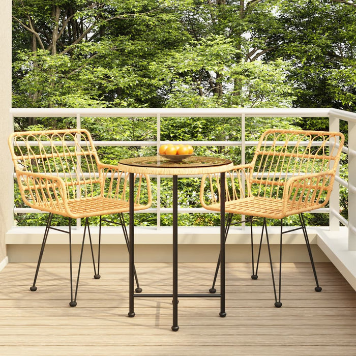 Set mobilier de grădină, 3 piese, poliratan - WALTI WALTI