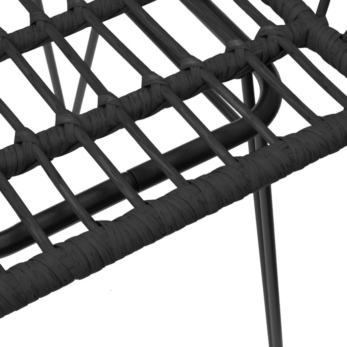 Set mobilier de grădină, 5 piese, negru, poliratan - WALTI WALTI