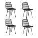 Set mobilier de grădină, 5 piese, negru, poliratan - WALTI WALTI