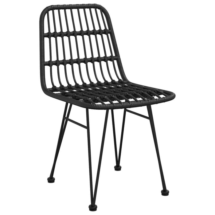 Set mobilier de grădină, 5 piese, negru, poliratan - WALTI WALTI