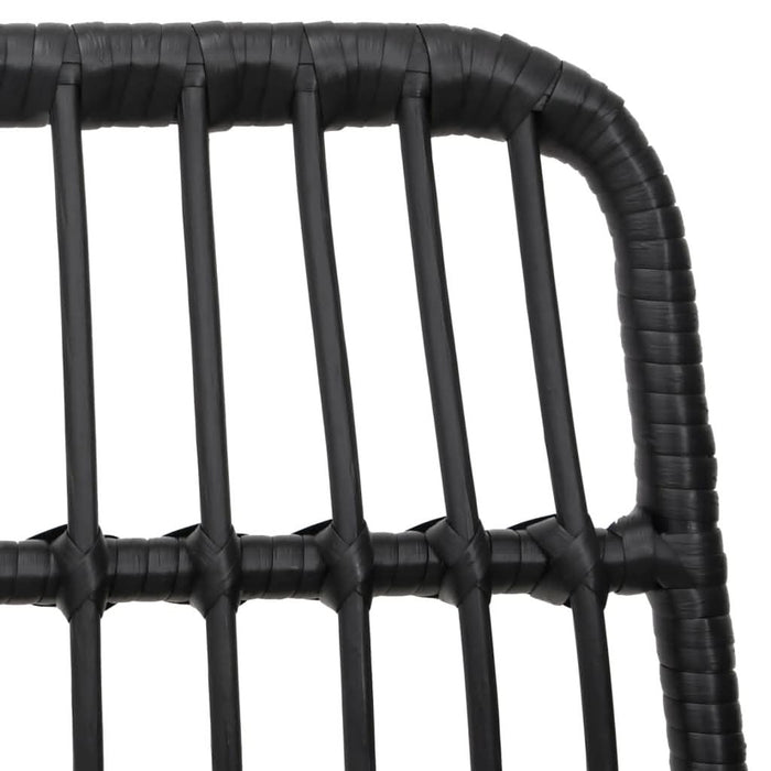Set mobilier de grădină, 5 piese, negru, poliratan - WALTI WALTI