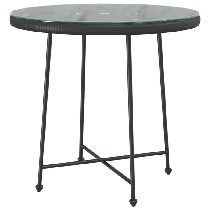 Set mobilier de grădină, 5 piese, negru, poliratan - WALTI WALTI