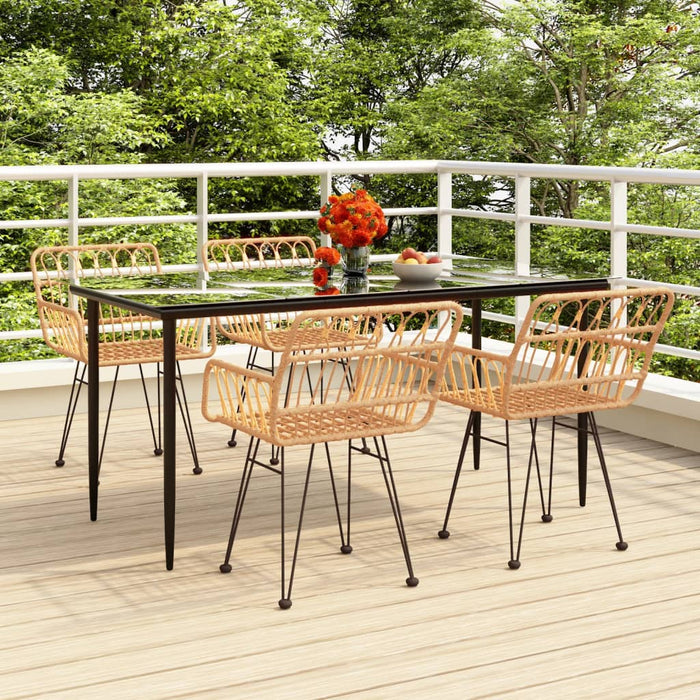 Set mobilier de grădină, 5 piese, poliratan - WALTI WALTI
