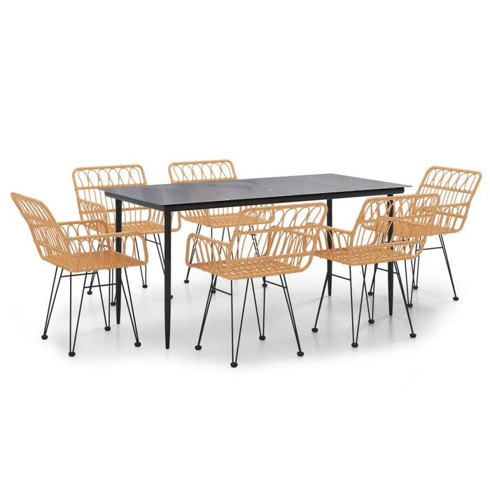 Set mobilier de grădină, 7 piese, poliratan - WALTI WALTI