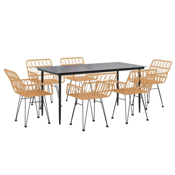 Set mobilier de grădină, 7 piese, poliratan - WALTI WALTI