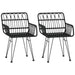 Set mobilier de grădină, 3 piese, negru, poliratan - WALTI WALTI