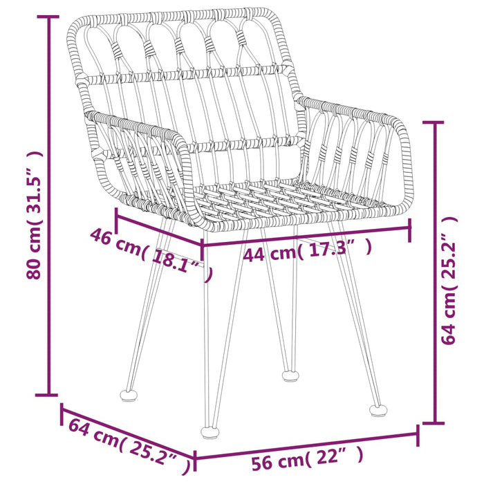 Set mobilier de grădină, 5 piese, poliratan - WALTI WALTI
