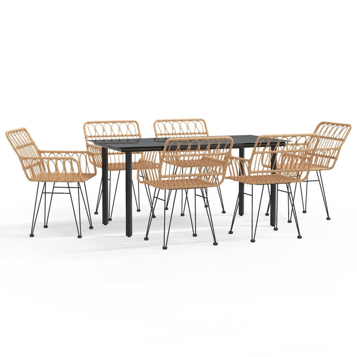 Set mobilier de grădină, 7 piese, poliratan - WALTI WALTI