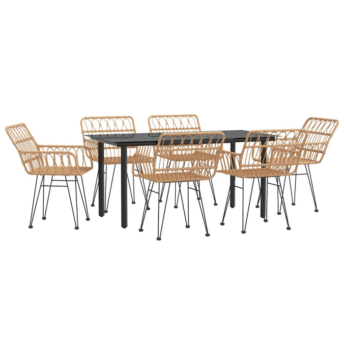 Set mobilier de grădină, 7 piese, poliratan - WALTI WALTI