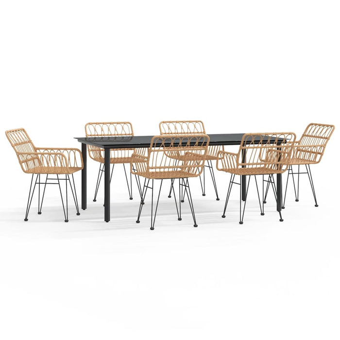Set mobilier de grădină, 7 piese, poliratan - WALTI WALTI