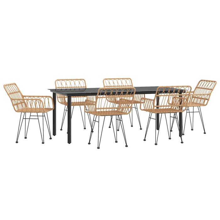 Set mobilier de grădină, 7 piese, poliratan - WALTI WALTI