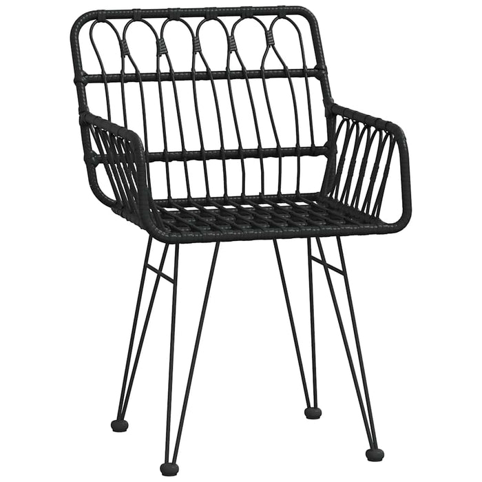 Set mobilier de grădină, 5 piese, negru, poliratan - WALTI WALTI