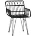 Set mobilier de grădină, 5 piese, negru, poliratan - WALTI WALTI