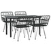 Set mobilier de grădină, 5 piese, negru, poliratan - WALTI WALTI