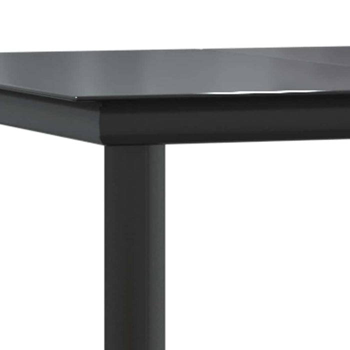 Set mobilier de grădină, 7 piese, negru, poliratan WALTI