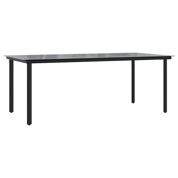Set mobilier de grădină, 7 piese, negru, poliratan - WALTI WALTI