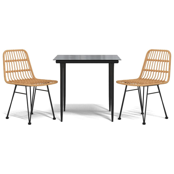 Set mobilier de grădină, 3 piese, poliratan - WALTI WALTI