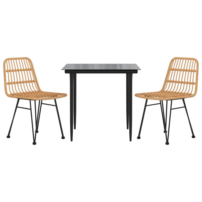 Set mobilier de grădină, 3 piese, poliratan - WALTI WALTI