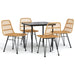 Set mobilier de grădină, 5 piese, poliratan - WALTI WALTI