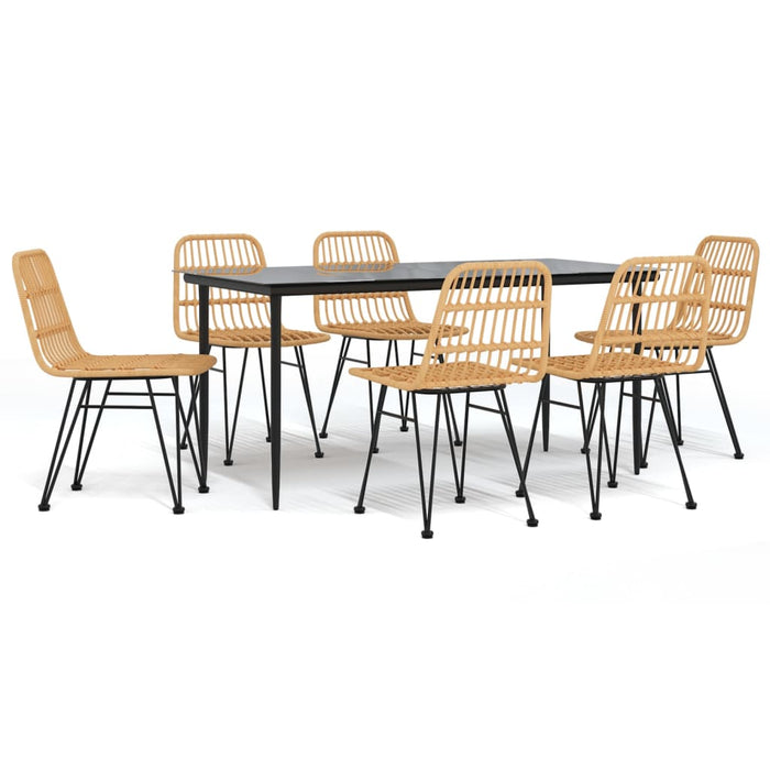 Set mobilier de grădină, 7 piese, poliratan - WALTI WALTI