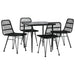 Set mobilier de grădină, 5 piese, negru, poliratan - WALTI WALTI