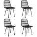 Set mobilier de grădină, 5 piese, negru, poliratan - WALTI WALTI