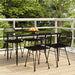 Set mobilier de grădină, 5 piese, negru, poliratan - WALTI WALTI