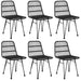 Set mobilier de grădină, 7 piese, negru, poliratan - WALTI WALTI