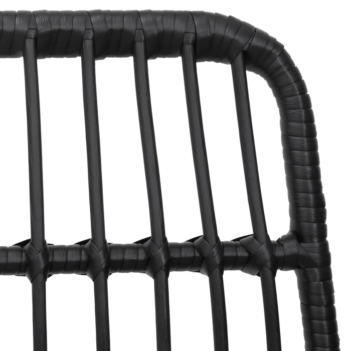 Set mobilier de grădină, 7 piese, negru, poliratan - WALTI WALTI